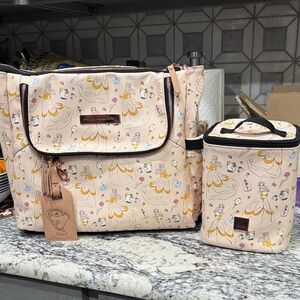Petunia Pickle Bottom Cream diaper Bag Set